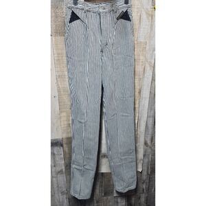 Rocky Mountain Rockies Vintage Black White Stripe High Rise Straight Leg Mom Jea